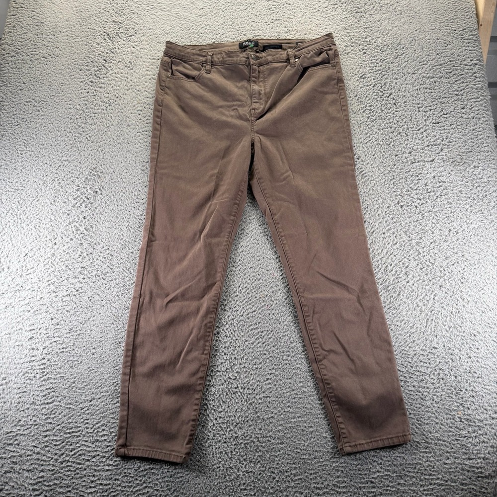 Buffalo David Bitton Hanna Jeans Womens 14 Brown Denim‎ Skinny Stretch High Rise